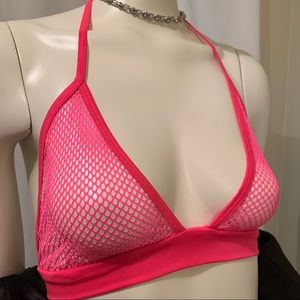Hot Pink Mesh Bralette